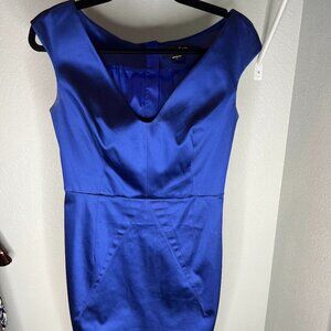 Guess by Marciano Blue Satin Dress Sz 8